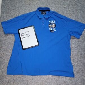 Ecko Unltd. Men's Polo Shirt‎ 5XB Blue Rhino Graphic Short Sleeve Cotton